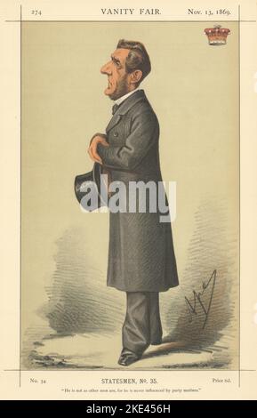 VANITY FAIR SPY CARICATURE Earl of Shaftesbury 'il n'est pas comme les autres hommes sont…' 1869 Banque D'Images