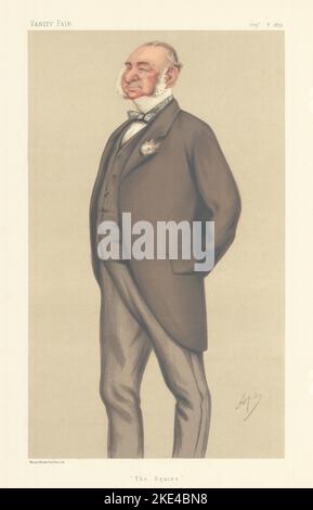 LE DESSIN ANIMÉ DE VANITY FAIR ESPION Henry Villebois 'The Squire' Norfolk. Par APE 1877 Banque D'Images