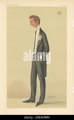 LE DESSIN ANIMÉ DE L'ESPION VANITY FAIR Earl Cairns « The Woolsack » Law 1886 Old Antique Print Banque D'Images