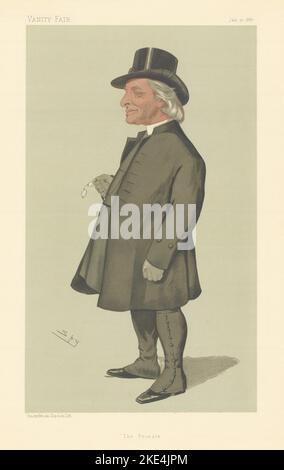 VANITY FAIR SPY CARICATURE Edward White Benson ABP de Canterbury 'The Primate' 1887 Banque D'Images
