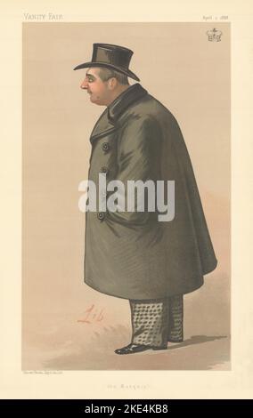 LE DESSIN ANIMÉ DE L'ESPION VANITY FAIR Henry Brudenell-Bruce, « le Marquis » d'Ailesbury 1888 Banque D'Images