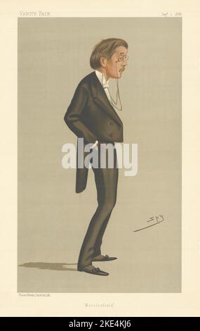 LE DESSIN ANIMÉ DE VANITY FAIR SPY William Bromley-Davenport 'Macclesfield' Cheshire 1888 Banque D'Images