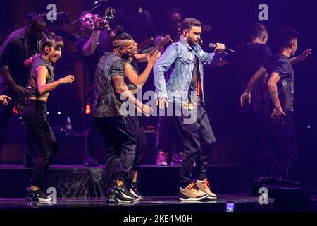 Justin Timberlake en concert à Het Gelredome - visite de l'Homme des bois. Pays-Bas -Arnhem vvbvanbree fotografie Banque D'Images