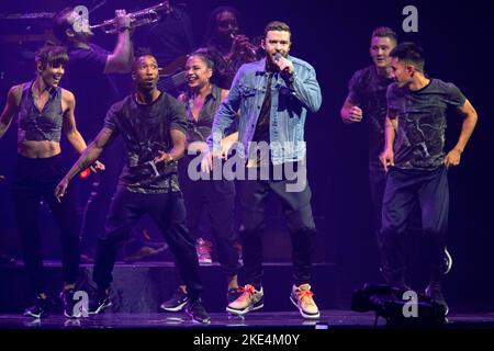 Justin Timberlake en concert à Het Gelredome - visite de l'Homme des bois. Pays-Bas -Arnhem vvbvanbree fotografie Banque D'Images