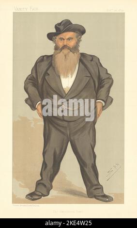 LE DESSIN ANIMÉ William Allan, UN ESPION DE VANITY FAIR, « The Gateshead Giant ». Politique 1893 Banque D'Images