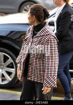 Le prince Daniel et la princesse Victoria visitent l'Institut suédois des affaires internationales à Stockholm, en Suède, au 10 novembre 2022. Photo: Pontus Banque D'Images