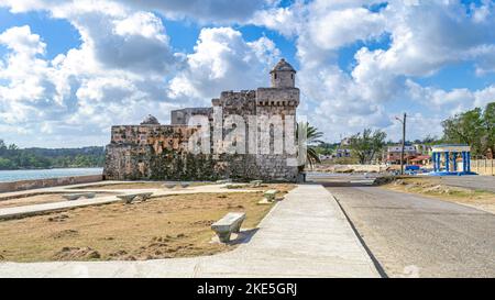 fort colonial à Cojimar une petite ville de la Havane, Cuba Banque D'Images