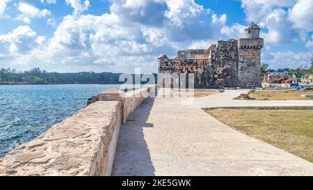 fort colonial à Cojimar une petite ville de la Havane, Cuba Banque D'Images