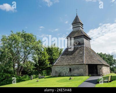 Beffroi détaché de l'église St Mary's Church, Pembridge, Herefordshire, Angleterre Banque D'Images