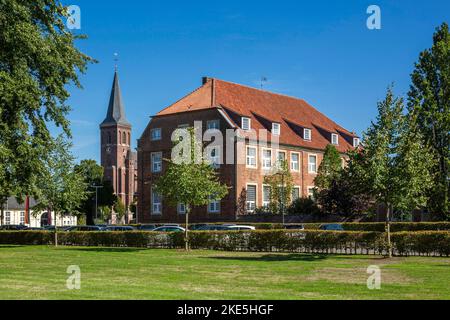 Deutschland, Velen, Bocholter AA, Naturpark Hohe Mark Westmuensterland, Muensterland, Westfalen, Nordrhein-Westfalen, NRW, L'Orangerie von Wasserschloss Banque D'Images