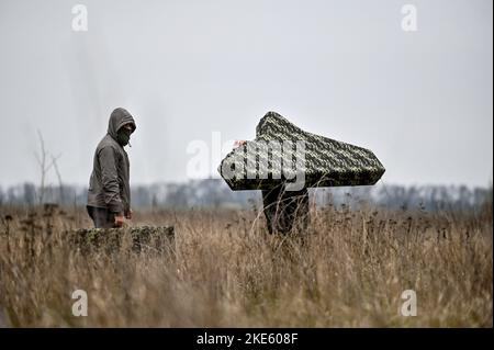 Non exclusif: ZAPORIZHHIA, UKRAINE - 08 NOVEMBRE 2022 - complexe tactique de l'entreprise 'Domakha', développé par les spécialistes de Zaporizhzhia, qui peut aller Banque D'Images