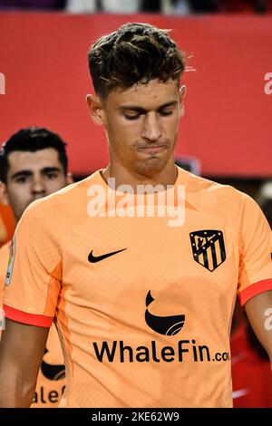 MALLORCA, ESPAGNE - NOVEMBRE 9: Marcos Llorente de l'Atletico de Madrid en train de faire le match entre le RCD Mallorca et l'Atletico de Madrid de la Liga Santander sur 9 novembre 2022 à visiter le stade de Majorque son Moix à Majorque, Espagne. (Photo de Samuel Carreño/ PX Images) Banque D'Images