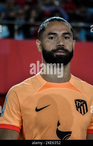 MALLORCA, ESPAGNE - NOVEMBRE 9 : Felipe de l'Atlético de Madrid en train de faire le match entre le RCD Mallorca et l'Atlético de Madrid de la Liga Santander sur 9 novembre 2022 à visiter le stade de Majorque son Moix à Majorque, Espagne. (Photo de Samuel Carreño/ PX Images) Banque D'Images