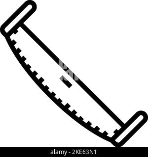 illustration vectorielle de l'icône de la ligne de scie de forêt de deux hommes Illustration de Vecteur