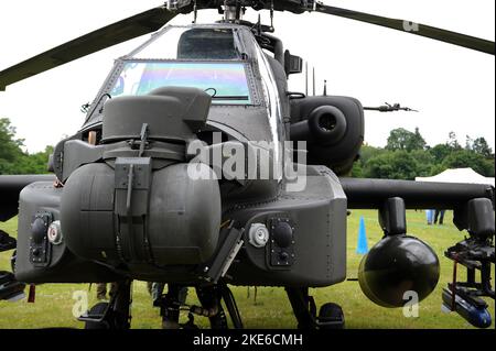 Hélicoptère Apache exposé au Cosford Air Show, 2015. Banque D'Images