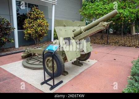 WW2 Australian a fait 25 canons d'artillerie de campagne, MK II 1042 modèle. Banque D'Images