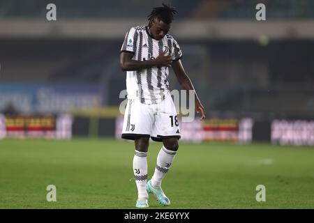 Vérone, Italie, 10th novembre 2022. Moise Kean de Juventus réagit pendant le match de la série A au Stadio Marcantonio Bentegodi, Vérone. Le crédit photo devrait se lire: Jonathan Moscrop / Sportimage Banque D'Images