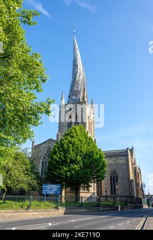 Église de notre-Dame et de la Toussaint de la porte Sainte-Marie, Chesterfield, Derbyshire, Angleterre, Royaume-Uni Banque D'Images