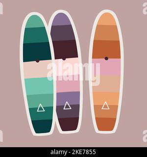 Surf board illustration Illustration de Vecteur