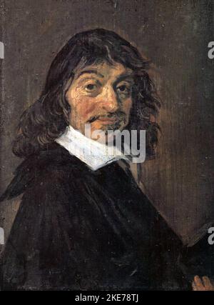 Portrait de René Descartes, 1649, peinture de Frans Hals. René Descartes (1596 – 1650) philosophe, scientifique et mathématicien français Banque D'Images