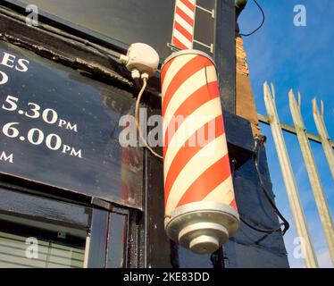 affiche vintage barber rouge et blanc Banque D'Images