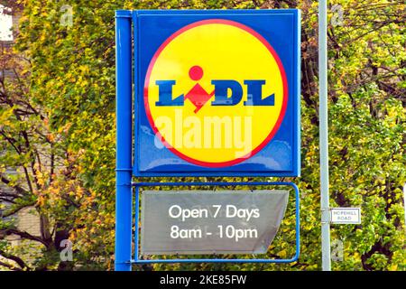 Lidl supermarché sign Banque D'Images