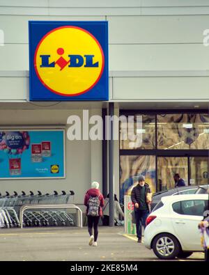 Lidl supermarché sign Banque D'Images