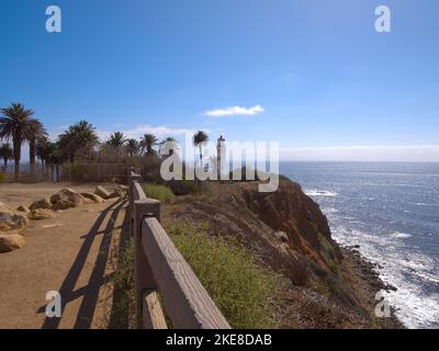 Phare de point Vincente à Rancho Palos Verdes, Californie, États-Unis Banque D'Images