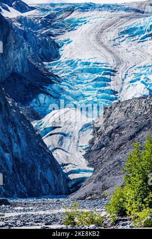 Sortie Glacier; Resurrection River; Kenai Mountains; Kenai Fjords National Park; près de Seward; Alaska; USA Banque D'Images