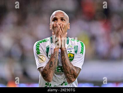 Belo Horizonte, Brésil. 10th novembre 2022. Deyverson do Cuiaba, pendant le match entre Atletico Mineiro et Cuiaba, pour la ronde 37th du Campeonato Brasileiro Serie A 2022, à Estadio do Mineirao, ce jeudi 10. 30761 (Gledston Tavares/SPP) crédit: SPP Sport Press photo. /Alamy Live News Banque D'Images