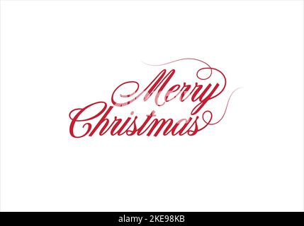Merry Christmas vector text Calligraphie lettrage design modèle de carte typographie créative pour l'affiche cadeau de vœux des fêtes Illustration de Vecteur