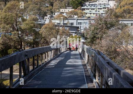 Station de ski de Thredbo, située dans le parc national de Kosciuszko, dans les Snowy Mountains de Nouvelle-Galles du Sud, en Nouvelle-Galles du Sud, en Australie. 11/7/22 Banque D'Images