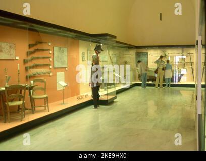 INTÉRIEUR - MUSEO. EMPLACEMENT : CASTILLO DE GIBSALFARO. Malaga. ESPAGNE. Banque D'Images