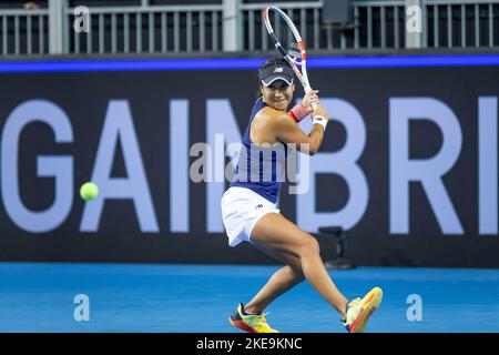 Glasgow, Écosse, le 10th novembre 2022. Team GB s'est mis à remporter une victoire en 3-0 sur l'Espagne dans le jeu de groupe décisif de la Billy Jean King Cup. Banque D'Images