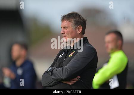 PHIL PARKINSON GESTIONNAIRE WREXHAM FC, Boreham Wood et Wrexham Stadium Meadow Park Vanarama National League 22nd octobre 2022 Banque D'Images