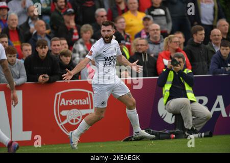 DANNY NEWTON BOREHAM WOOD FC, Boreham Wood v Wrexham Stadium Meadow Park Vanarama National League 22nd octobre 2022 Banque D'Images
