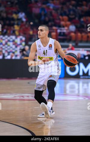 Athènes, Lombardie, Grèce. 10th novembre 2022. 41 YAM MADAR de Partizan lors de l'Euroligue, Round 7, match entre Olympiacos Pirée et Partizan au stade de la paix et de l'amitié sur 10 novembre 2022 à Athènes, Grèce. (Image de crédit : © Stefanos Kyriazis/ZUMA Press Wire) Banque D'Images