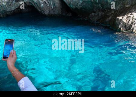 Green Grotto, Capri, Italie Banque D'Images