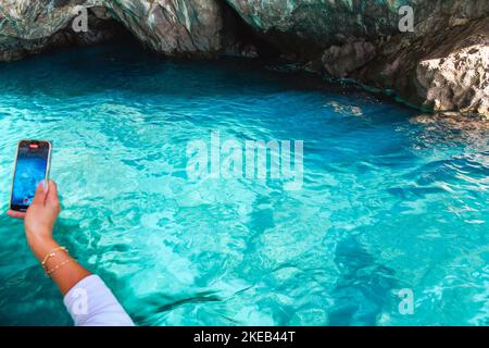 Green Grotto, Capri, Italie Banque D'Images