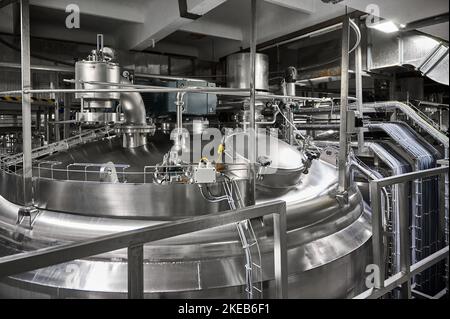 La partie supérieure du réservoir pour mélanger les aliments. Banque D'Images
