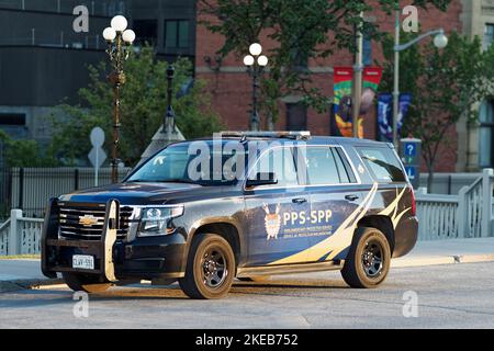 OTTAWA (ONTARIO), CANADA LE 26 JUILLET 2022. Une voiture du Service de protection parlementaire. Prise sur 26 juillet 2022, à Ottawa. Banque D'Images