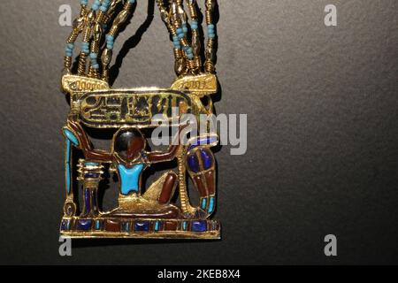 Pendentif amulette de la tombe de Toutankhamon Banque D'Images