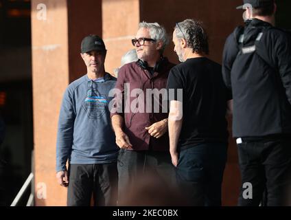 Venise, Italie. 12th novembre 2022. L'actrice britannique Liv Hill et l'acteur britannique Louis Partridge pendant le tournage par Alfonso Cuarón à Venise pour une production d'Apple TV à l'air en 2023 crédit: Agence de photo indépendante/Alamy Live News Banque D'Images