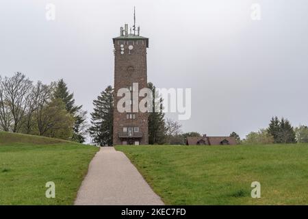 Europe, Allemagne, Sud de l'Allemagne, Bade-Wurtemberg, Forêt Noire, Ancienne tour d'eau près de Dobel dans la Forêt Noire du Nord Banque D'Images