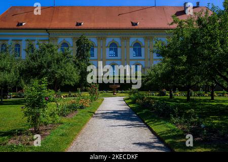 Château de Dachau avec jardin de la Cour, Parc du Château, Château de Dachau, Dachau, haute-Bavière, Bavière, Allemagne Banque D'Images