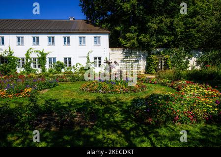 Jardin de la cour, Parc du Palais, Château de Dachau, Dachau, haute-Bavière, Bavière, Allemagne Banque D'Images