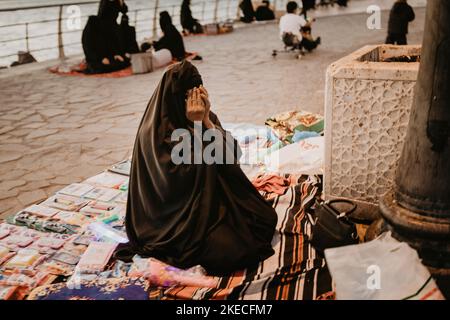 Arabie Saoudite, province de la Mecque, ville: Jeddah/Jiddah, vendeur de rue, Banque D'Images