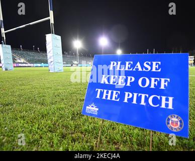 Bath, Somerset, Royaume-Uni. 11th novembre 2022. 11th novembre 2022, The Recreation Ground, Bath, Somerset, Angleterre; Gallagher Premiership Rugby, Bath versus Leicester Tigers; vue générale de la Rec avant le lancement crédit: Action plus Sports Images/Alamy Live News Banque D'Images