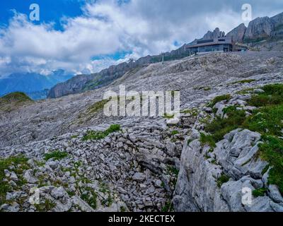 Sur le plateau de Gottesacker, sous le Hohen IFEN dans les Alpes Allgäu. Banque D'Images