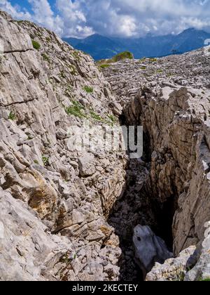 Sur le plateau de Gottesacker, sous le Hohen IFEN dans les Alpes Allgäu. Banque D'Images